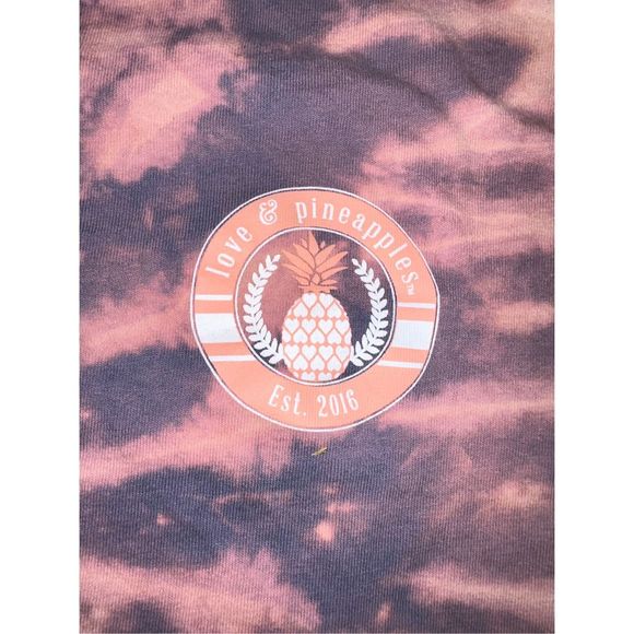 Love & Pineapples Dog with Sunglasses Bleached Tee - Picture 3 of 4